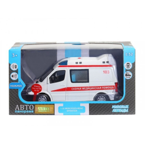 1:32 Mercedes Sprinter Скорая помощь c инерционным механизмом